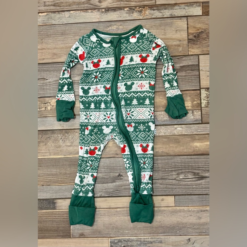 Disney x Little Sleepies fair isle soft sleeper size 0-3 months